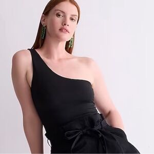 J.Crew FormKnit one-shoulder black tank